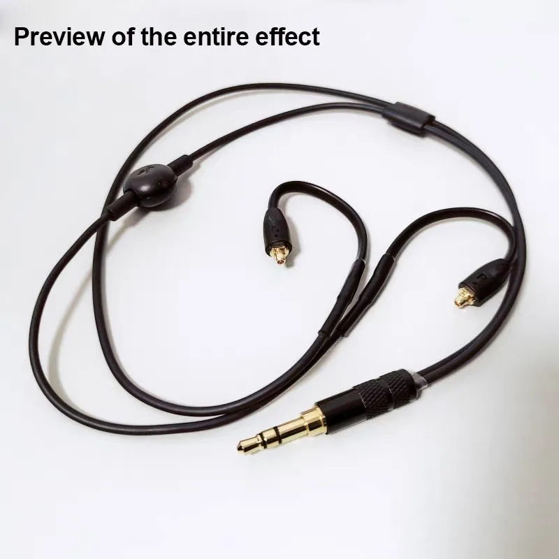 DIY Earphone Short Cable Standard MMCX Plug-in Interface Around-ear In-ear Headphones 35cm Short Line For Original Shure