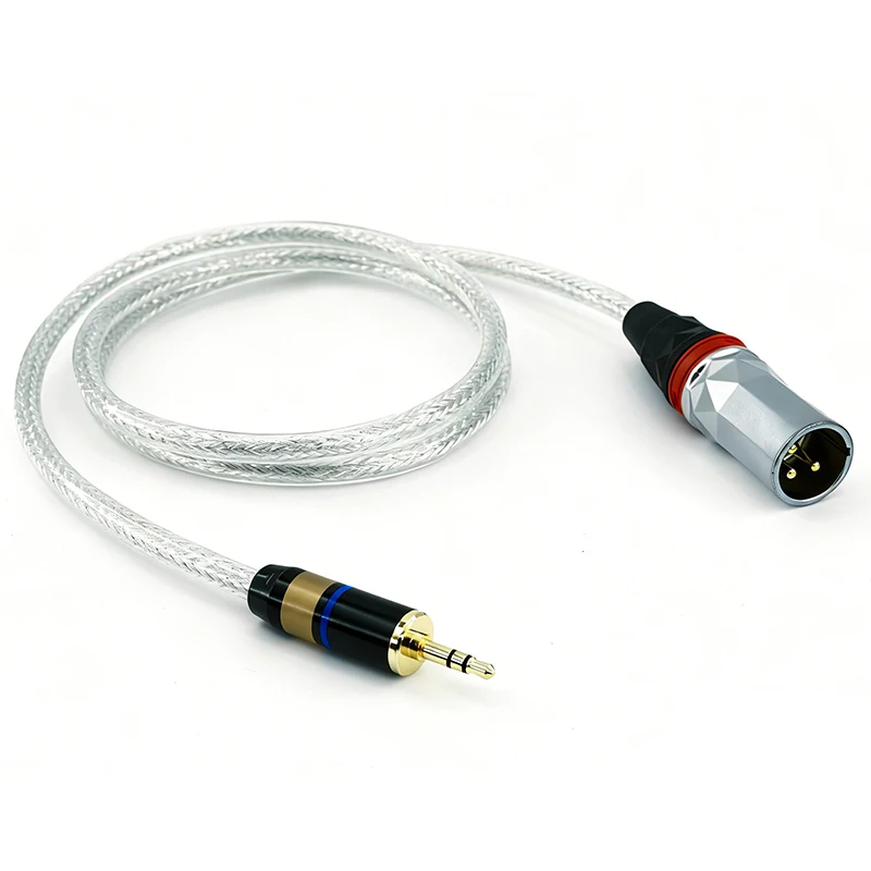 

GOLLEY LION 3.5mm to 3-Pin XLR Cable Hi-Res Gold-Plated Braided Anti-Break High-Res Anti-Interference for Speakers