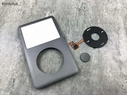 gray front housing cover faceplate case black click wheel gray center button for iPod 6th 7th classic 80gb 120gb 160gb