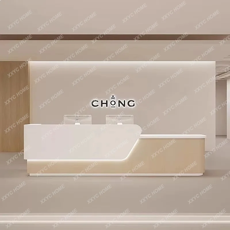 XXModern Reception Desk Front Desk Counter Service Counter for Clinic Salon Spa Hotel Office