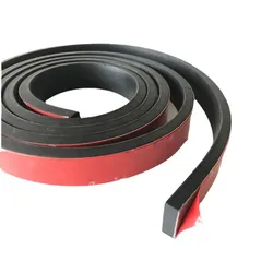 Black Silicone Rubber Strip Door Crack Self Adhesive Sealing Strip Glass Furniture Shock Absorption and Anti-collision Gasket
