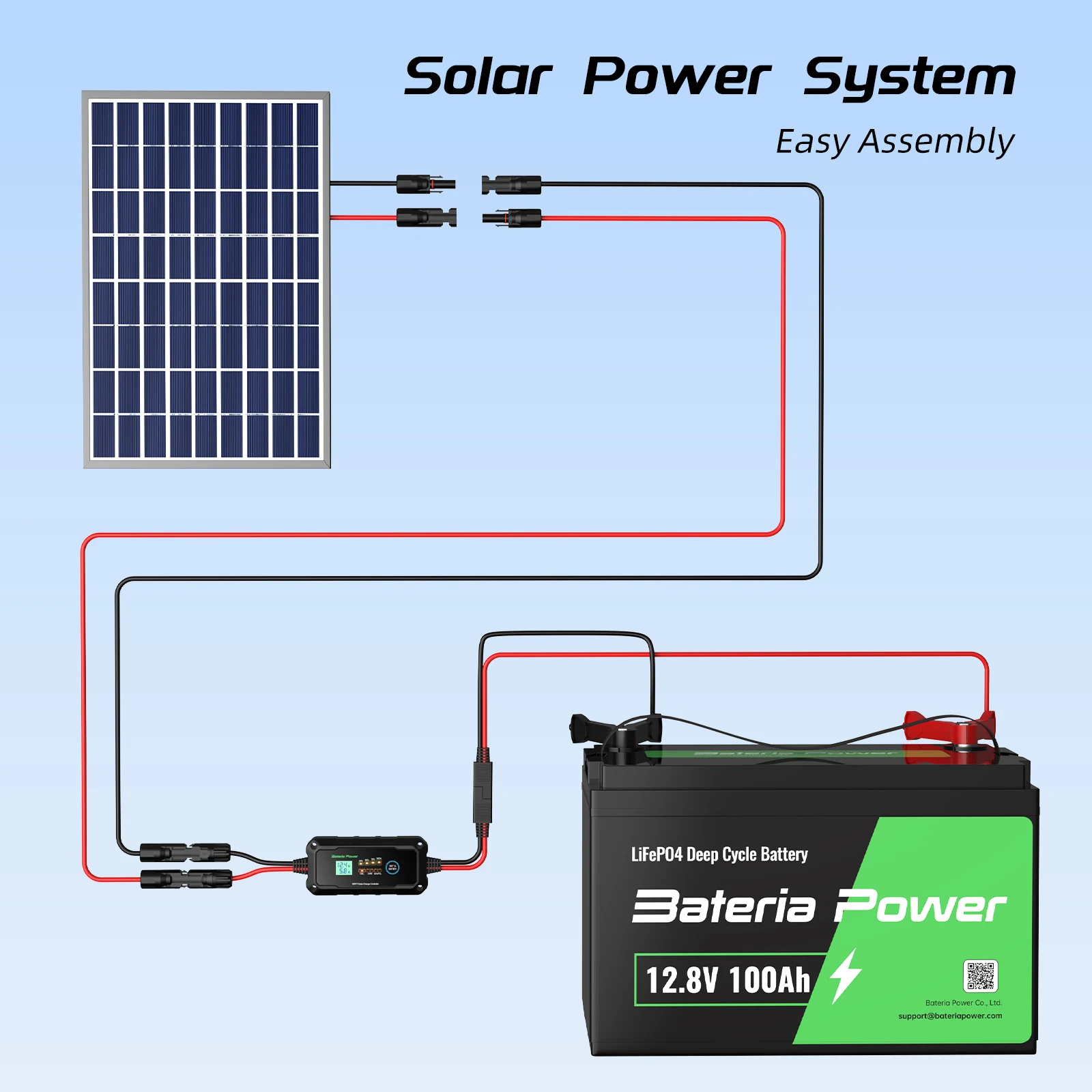 30FT 10AWG Solar Panel Extension Cable, 6mm² Solar Extension Cable Wire with Female & Male Waterproof Connectors Set of 2