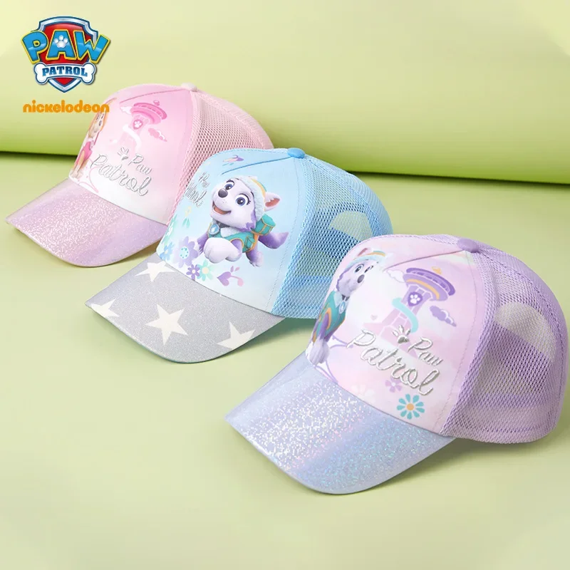 Paw Patrol Girls Baseball Cap Summer Mesh Breathable Child Sunshade Spin Master Baby Sunscreen Sun Hat Kids Hat Caroon Printed