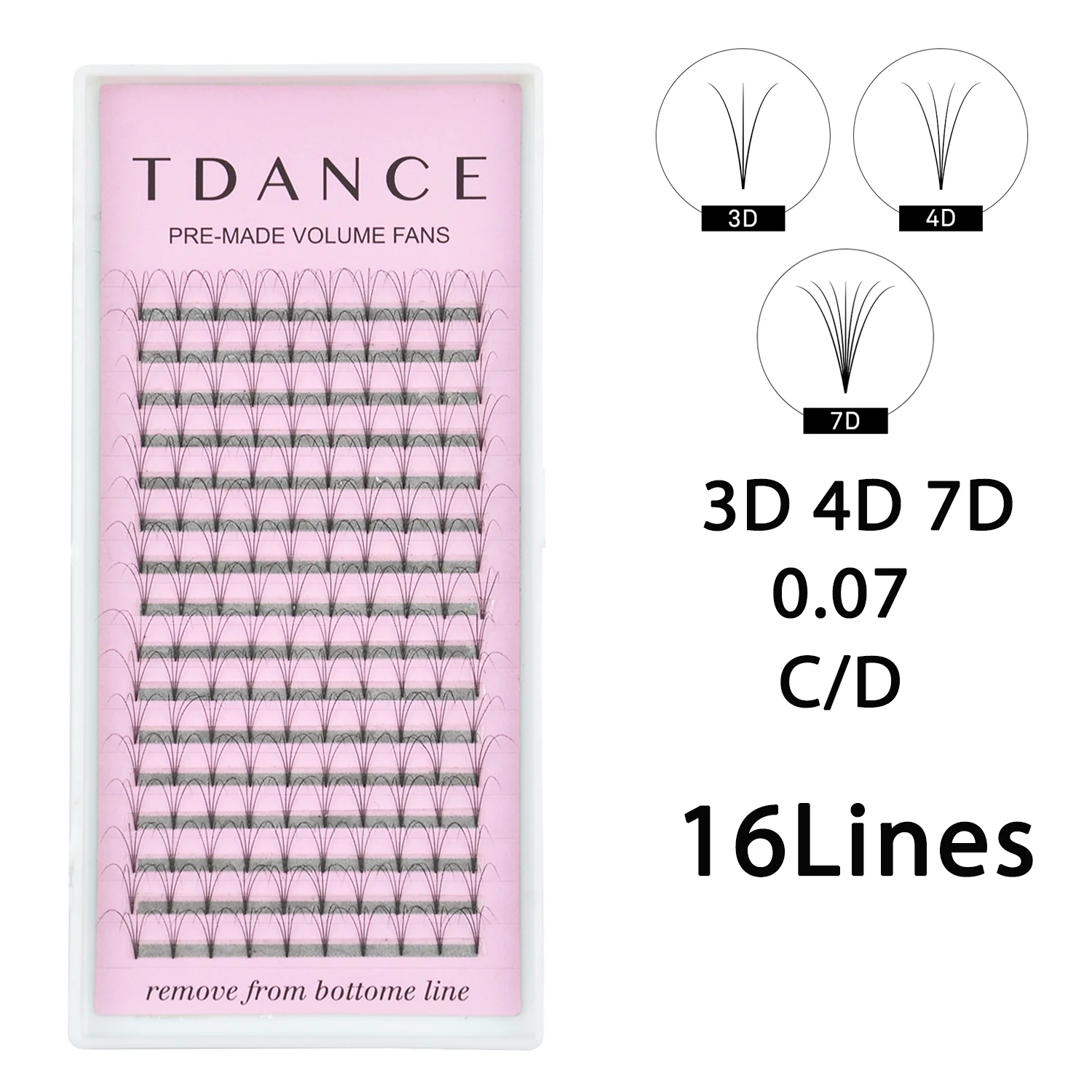 TDANCE Premade Volume Fans 3D/4D/5D/6D/7D Lash Russian Volume Eyelash Extensions Pre Made Lash Extension Faux Mink Lash