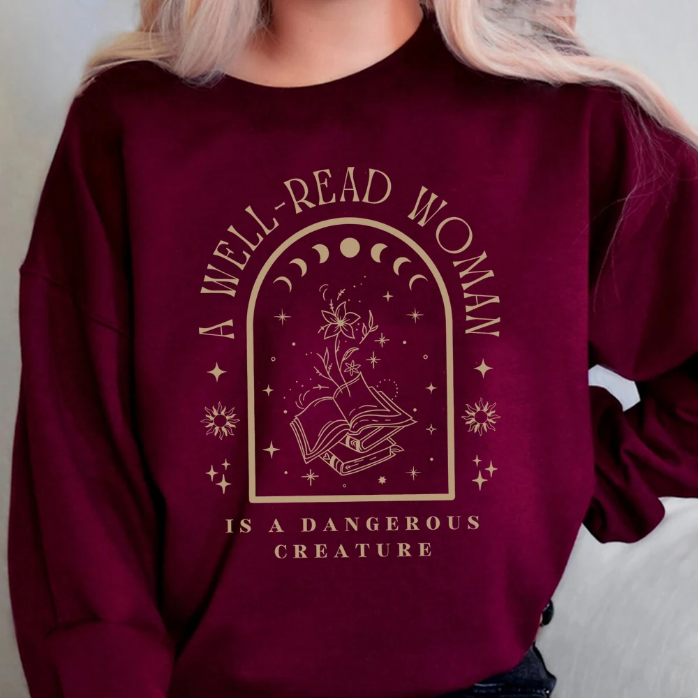 Book Lover Sweatshirt Retro Bookish Hoodie Aesthetic Reading Shirts Librarian Sweater Gift for Bookish Winter Clothes Women