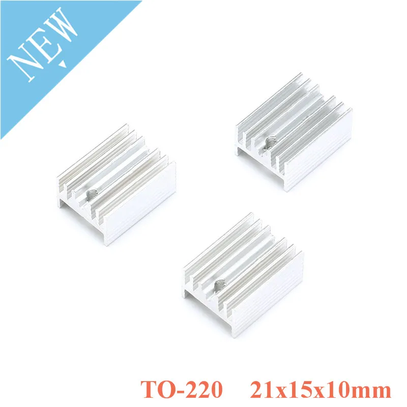 Disipador de calor para radiador de aluminio, disipador de calor de 21x15x10mm a 220, de 21x15x10mm a 220, 10 unidades