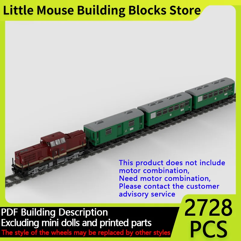 

City Car Model MOC Building Bricks BR110 Train Reko Wagons Modular Technology Gifts Holiday Assemble Children Toys Suit
