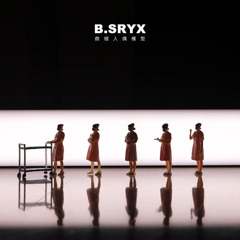 1:64 Anime Mini Pop Arts Verpleegkundige Figuur Model miniatuur Fotografie rekwisieten Scène Model DIY Zandtafel landschapsarchitectuur ornament Gift