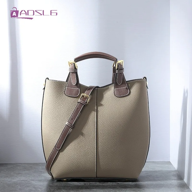 Commuters Business Large Capacity Handbag Senior Sense Tote Bag Womens New Hundred Niche Real Leather Crossbody Bags Shoulder