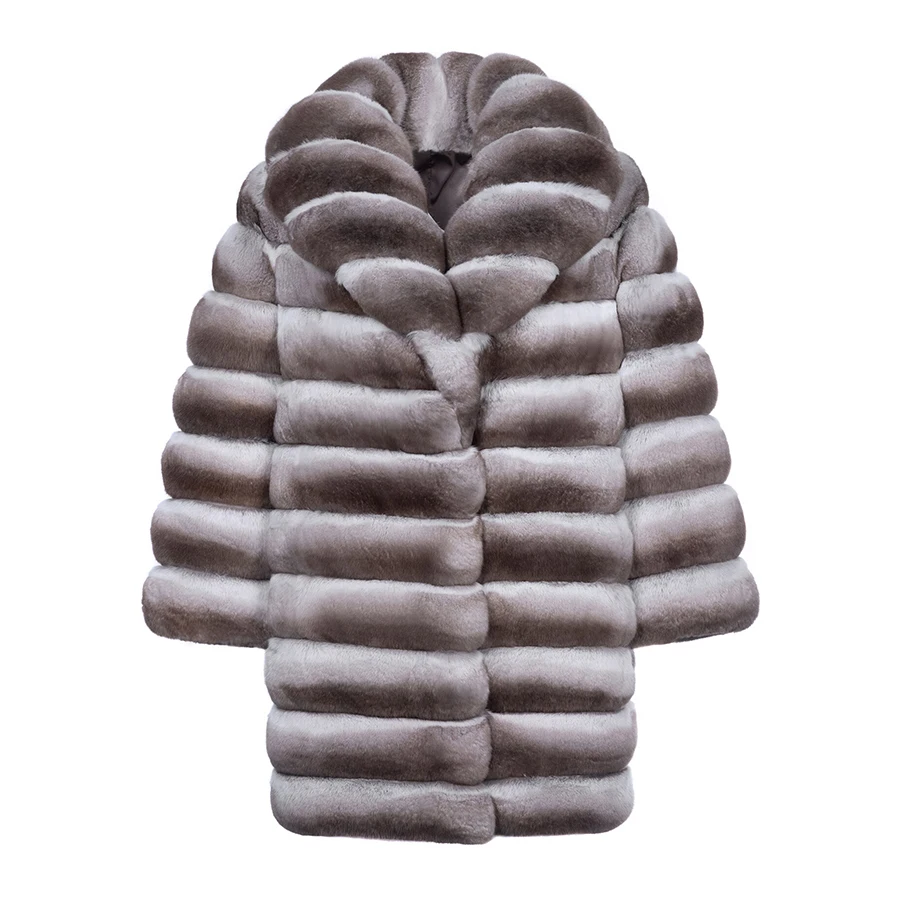 Rabbit Fur Coats Real Rabbit Fur Coat Winter Warm Coat For Women Female Long Clothing Luxury Hot Selling