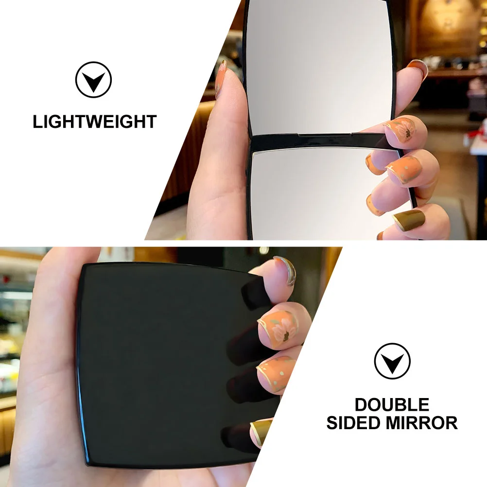 Double Sided Makeup Mirror Travel Compact Double- Purse Foldable Pocket Portable Small