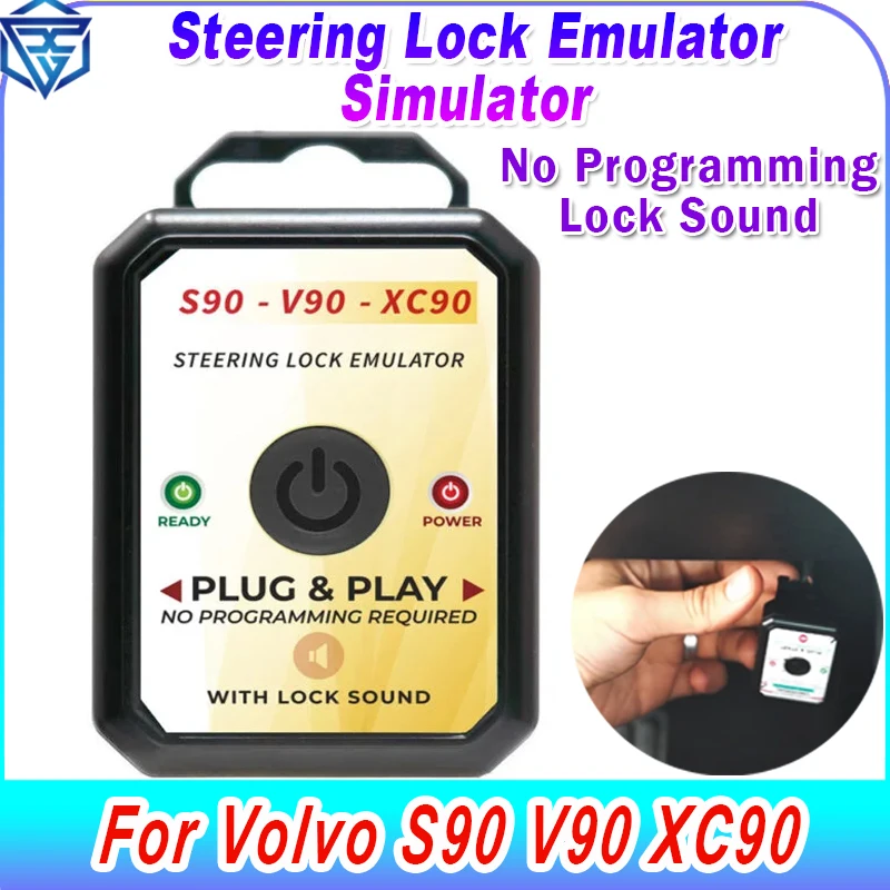 For V-olvo S90 V90 XC90 Steering Lock Emulator Simulator With Lock Sound NEW Steering Lock Emulator Simulator For Volvo