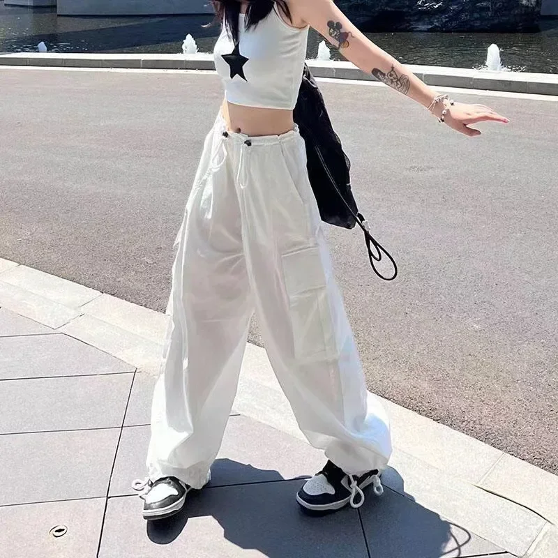 Spring Summer Korean Women's Pants Street Loose Streetwear Harajuku Straight Overalls Pants Y2k Pants Sweatpants Joggers Women