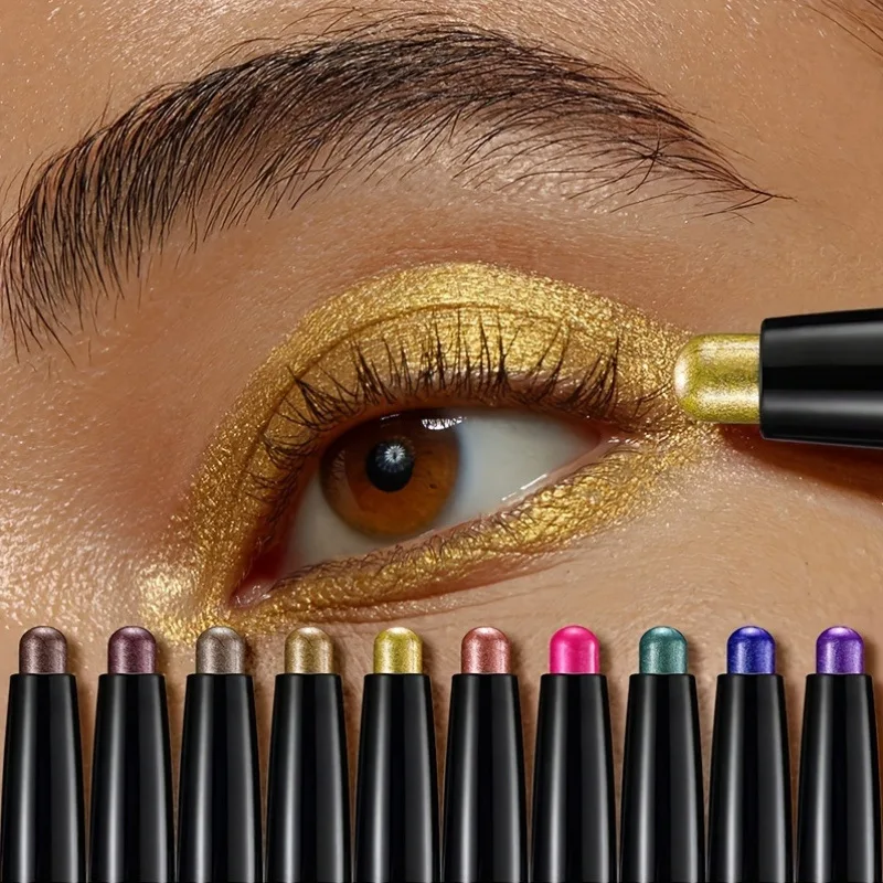 Hot-selling Ten-color Universal Matte Pearlescent Waterproof and Long-lasting Makeup-free Eyeshadow Pen Lazy Makeup