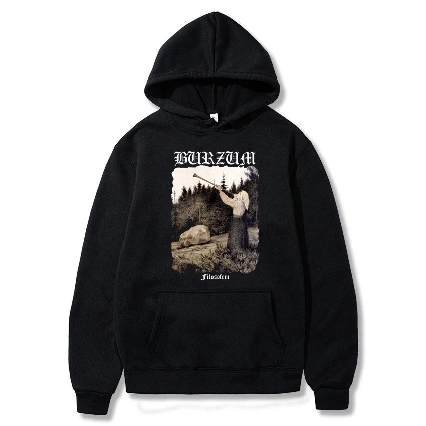

Толстовки Burzum Filosofem Metal Music Band с принтом, хлопковый топ для мужчин и женщин, модные толстовки, пуловеры с капюшоном, одежда больших размеров