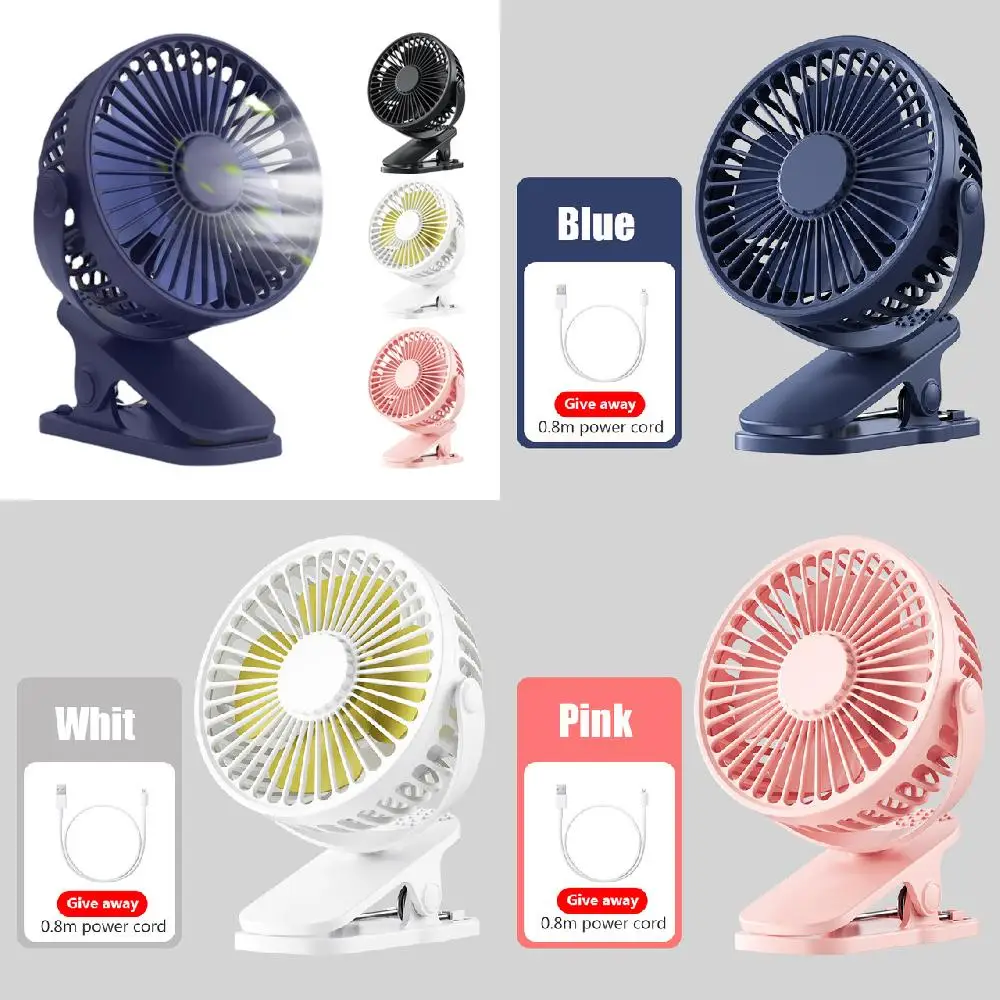 Портативный мини-вентилятор с зажимом для рук, зарядка через USB, тихий настольный вентилятор, высококачественный студенческий общежитие, небольшие охлаждающие вентиляторы