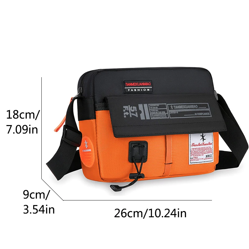 New Horizontal Shoulder Bag Outdoor Leisure Messenger Bag Moda Bolsa Nylon Bag Cor Contraste Bag