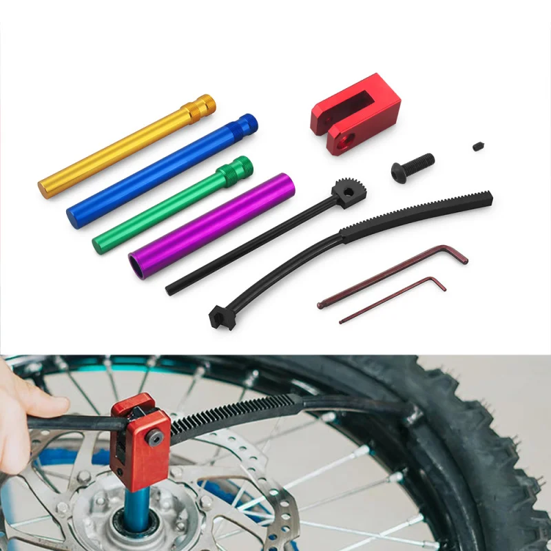 Herramientas para Cambiar Neumáticos de Motocicleta de Cross para Ruedas de 16" a 21", Ejes de 15mm-25mm para Enduro y Motocross Compacto