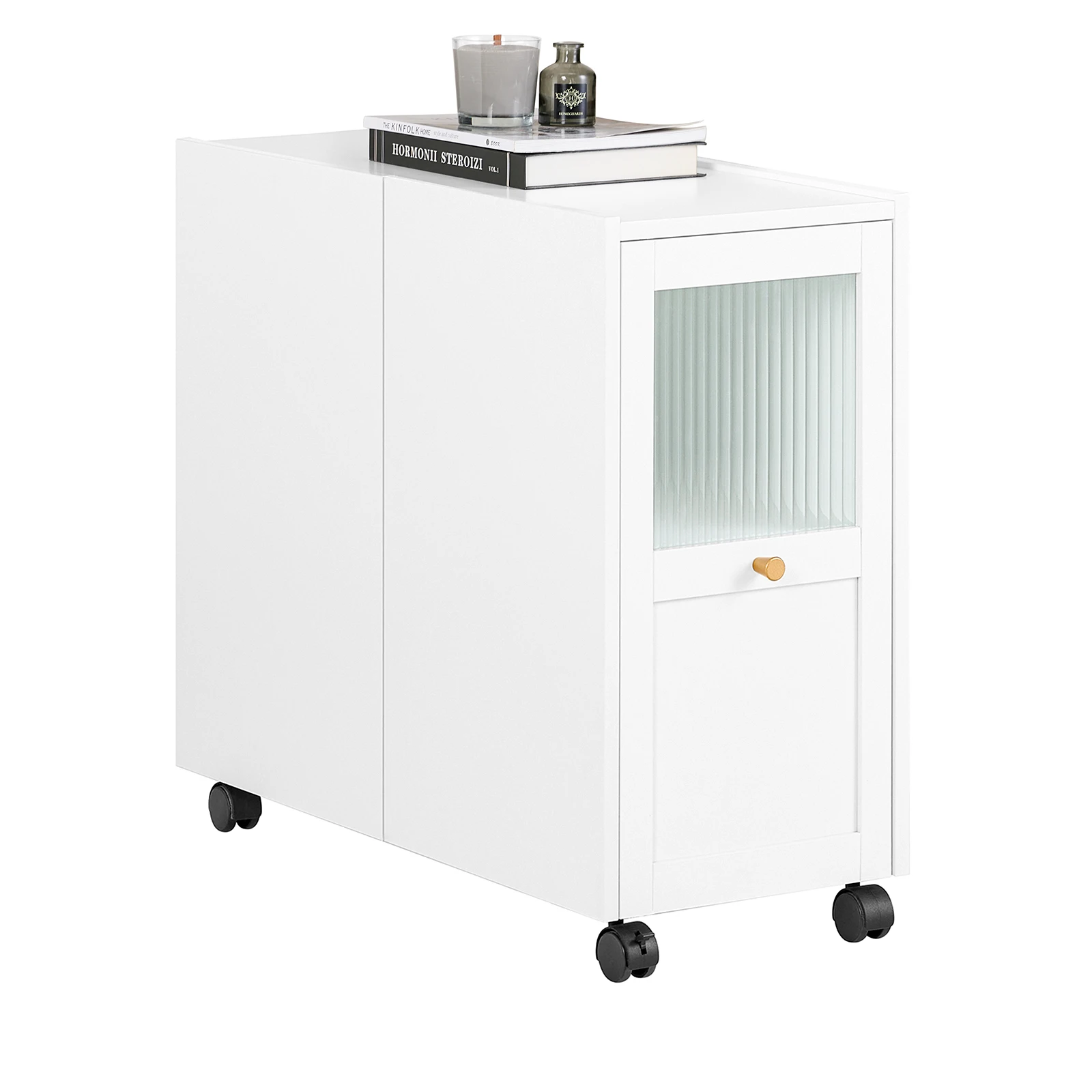 SoBuy FBT150-W file armadio file armadio carrello stampanti tavolo stampa stand rotolo contenitori magazzino armadio guardaroba per ufficio
