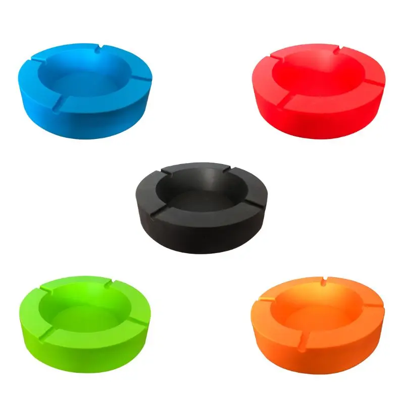 Big Silicone Ashtray Round Ash Box 17cm Classic Club Bar Karaoke Room Home Smoker Surprise Gift Multi-party Occasion Thickened