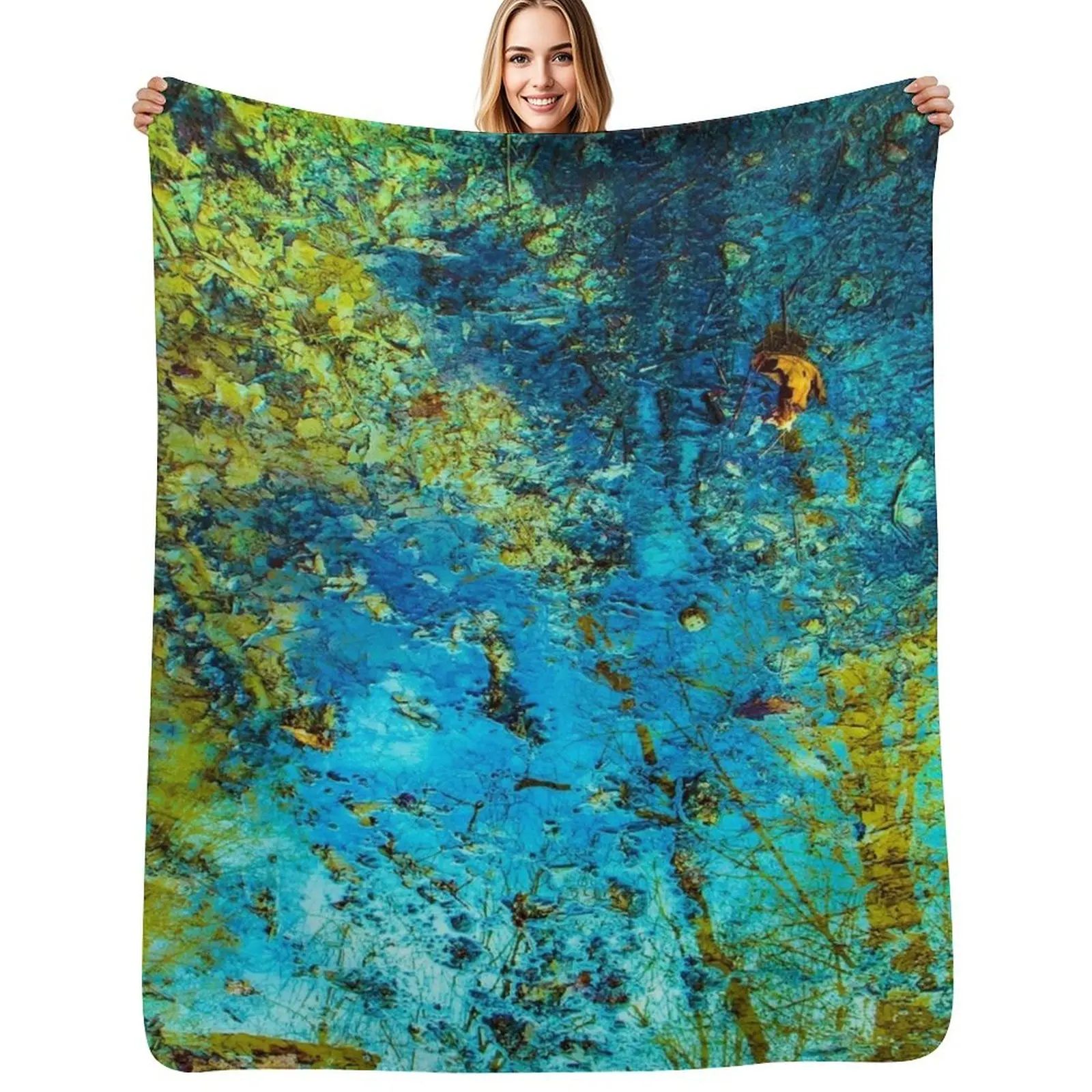 Planet in Puddles Throw Blanket Summer Beddings Thermals For Travel Weighted Travel Giant Sofa wednesday Blankets