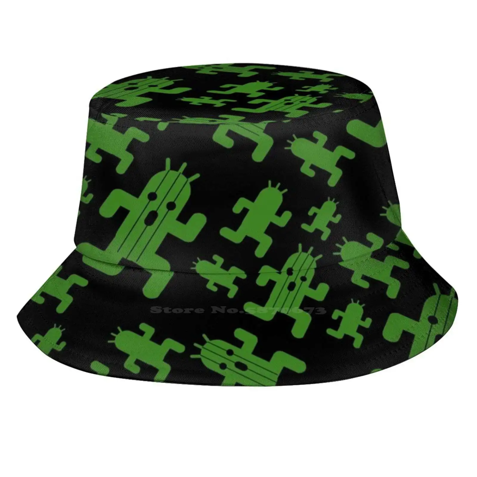 Cactuar Print Print Bucket Hats Sun Cap Ffiii Ffiv Ffviii Ffix Ffxiii Ffxiv Ffxv Ff6 Ff7 Ff8 Ff9 Ff10 Ff11 Ff12 Ff13 Ff14 Ff15