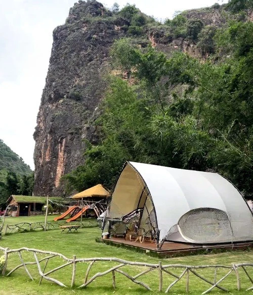 الإقامة المنزلية قاعدة التخييم المراعي منتجع المناظر الطبيعية الخلابة منطقة مزرعة البرية الفاخرة، خيمة الفندق