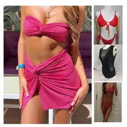 Custom Made Customized Strass Swimwear 2024 Bikinis Swimming Suit Women Crystal Clothing Factory Made to Order For your Design