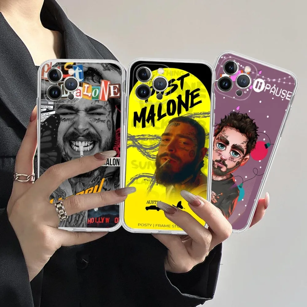 P-Post M-Malone Singer Phone Case Silicone Soft for iphone 16 15 14 13 12 11 Pro Mini XS MAX Plus X Cover