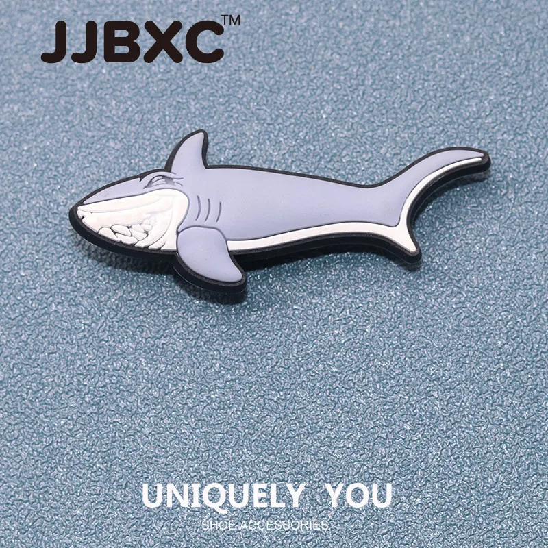 JJBXC CHARM Shoe Buckle Shoe Accessories Cartoon Shark DIY Fashion Shoes Accessories Suitable for cross Shoes