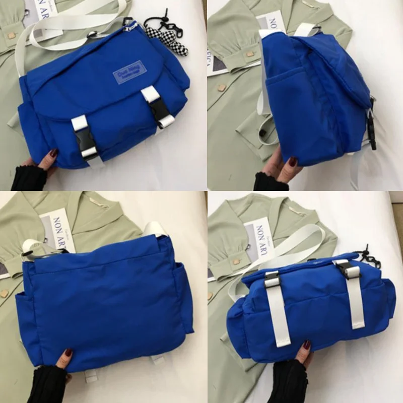 Waterproof Oxford Messenger Bags for Teenager Men Harajuku Shoulder Crossbody Bags Large Capacity Student School Bags Sac Bolso