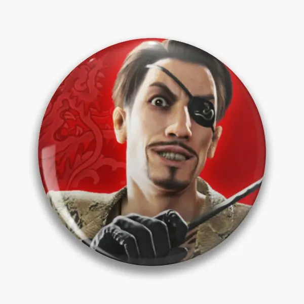 Majima Goro jest zepsuty miękki guzik przypinka kreatywny wystrój metalowa śliczna biżuteria miłośnik broszka ubrania kapelusz odznaka przypinka do