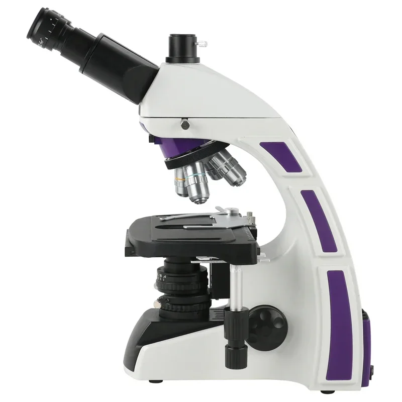 1000X Lab Medical Scientific Research Trinocular Binocular Biological Microscope Achromatic Correction Optical System 3W LED