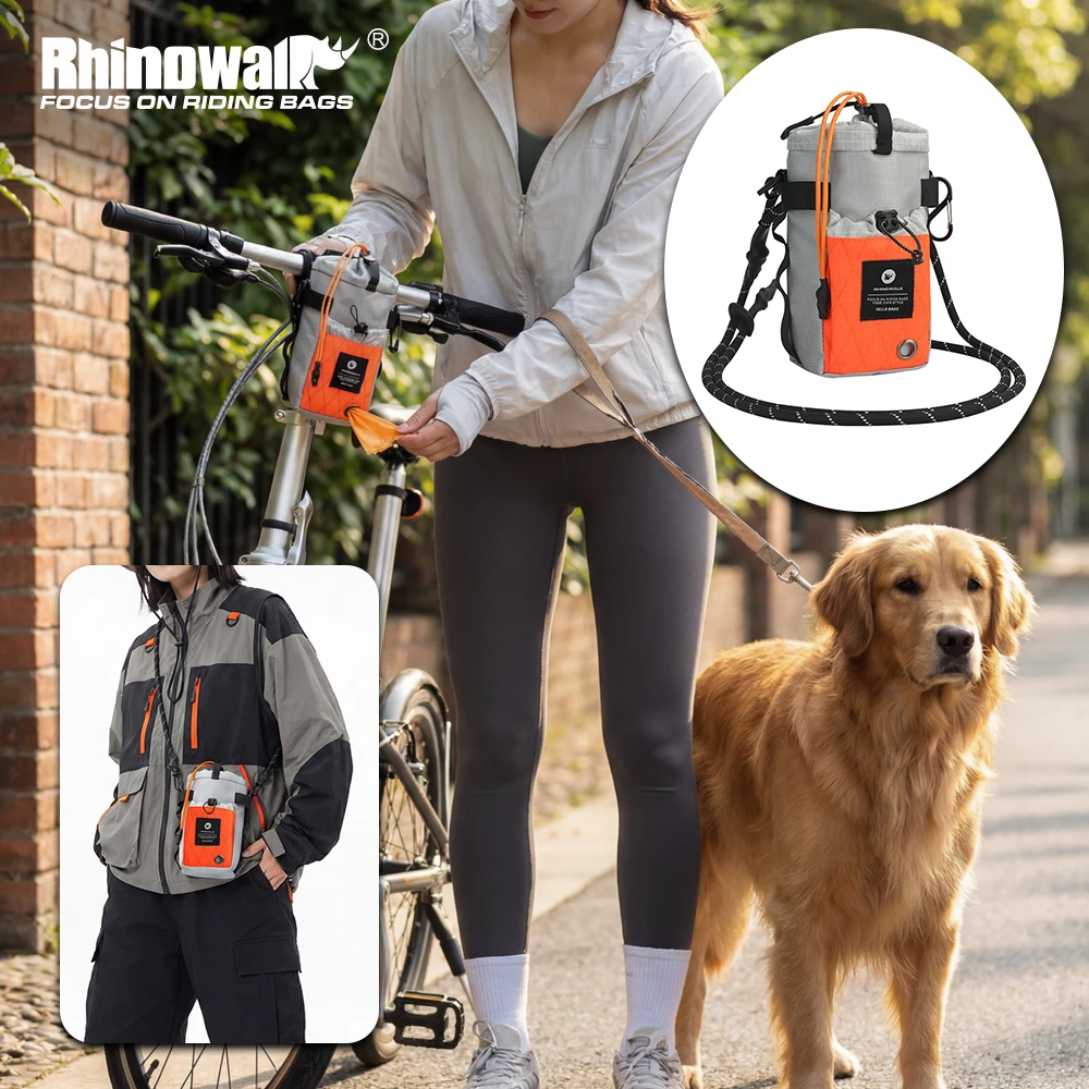 Rhinowalk Bicycle Front Handlebar Bag Cycling Commuting Water Bottle Storage Pouch Luggage Internal Insulated Fit MTB Road Bike