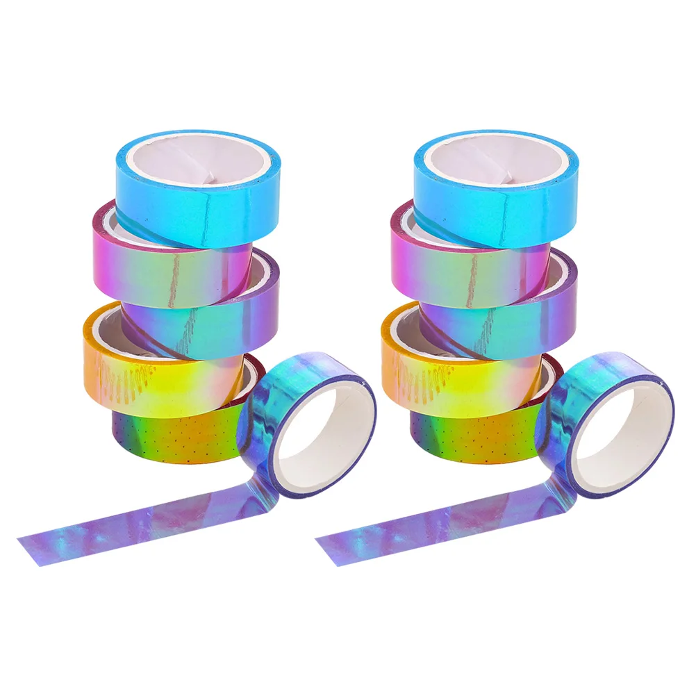 

12 Rolls Waterproof Hand Account Tapes DIY Gradient Color Pocket Adhesive Multi purpose Decorative Stickers Scrapbooking