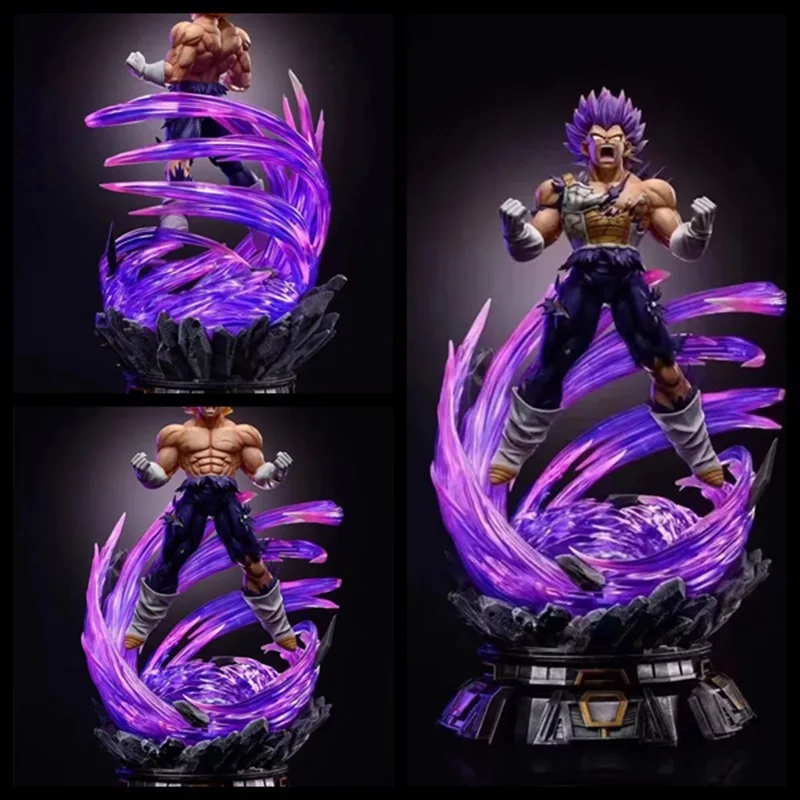 

Dragon Ball Super Saiyan Ultra Instinct Vegeta Gk Statue Interchangeable Led Light Up Collectible Anime Figure Adult Collection
