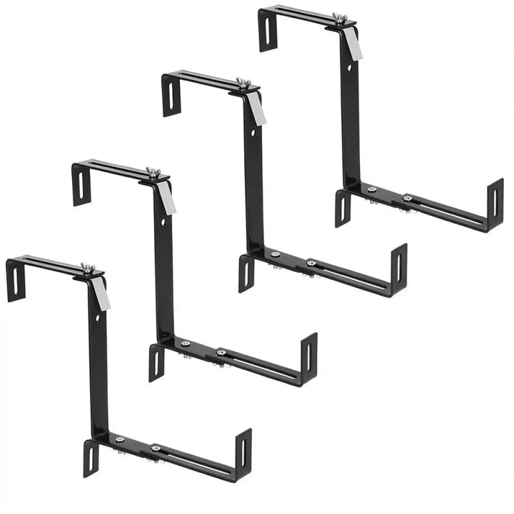Adjustable Stainless Steel Flower Pot Rack For RTF Balcony Railing Planter Support Outdoor Garden Hanging Storage Bracket