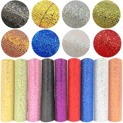 Hologram Iridescent Glitter PU Leatherette Sewing Fabric Grid Plaid Starry sky Chunky DIY Craft Bow GIFT Earring Decor Material