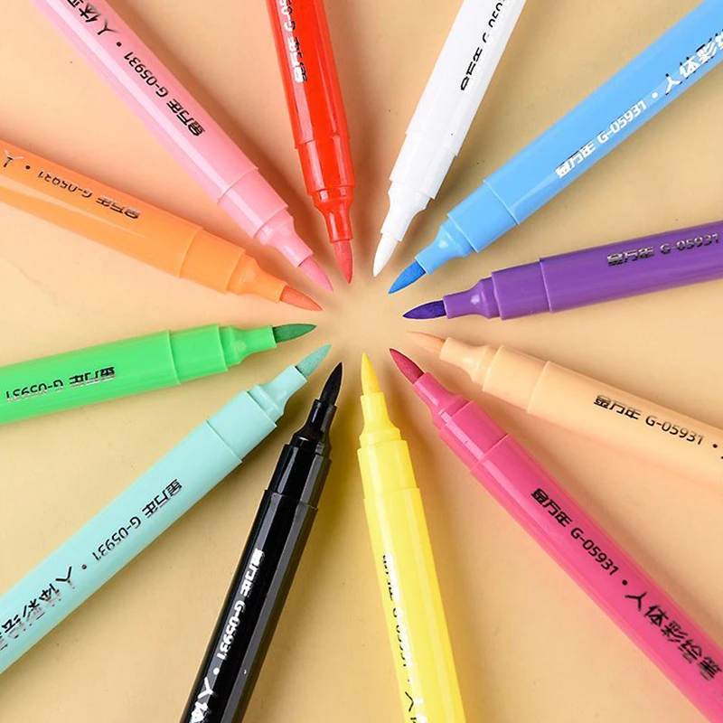 12 kolorów bezwonnych farb do ciała na bazie wody - nietoksyczne, hipoalergiczne do zdobienia twarzy i ciała, bezpieczne dla skóry wrażliwej