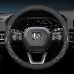 Leather Car Steering Wheel Cover for Honda Odyssey e.Ny1 HRV Civic ZR-V Prologue Pilot Jazz CRV Accord 2022 - 2025 Accessories