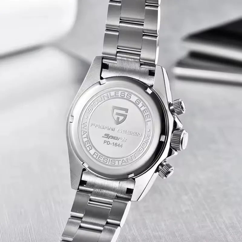 Pagani Design Multifunctional Waterproof Quartz Stainless Steel Watch for Men And Women LuxurySapphire Crystal view 6