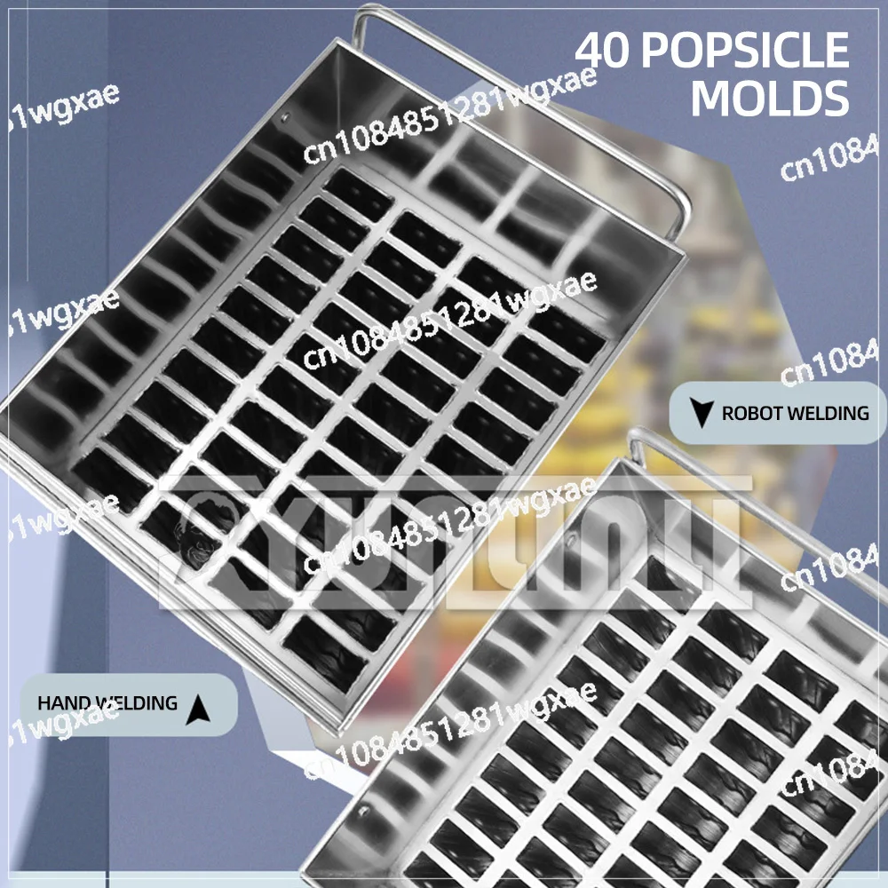 40 Pieces of Commercial Stainless Steel Popsicle Molds for Household DIY