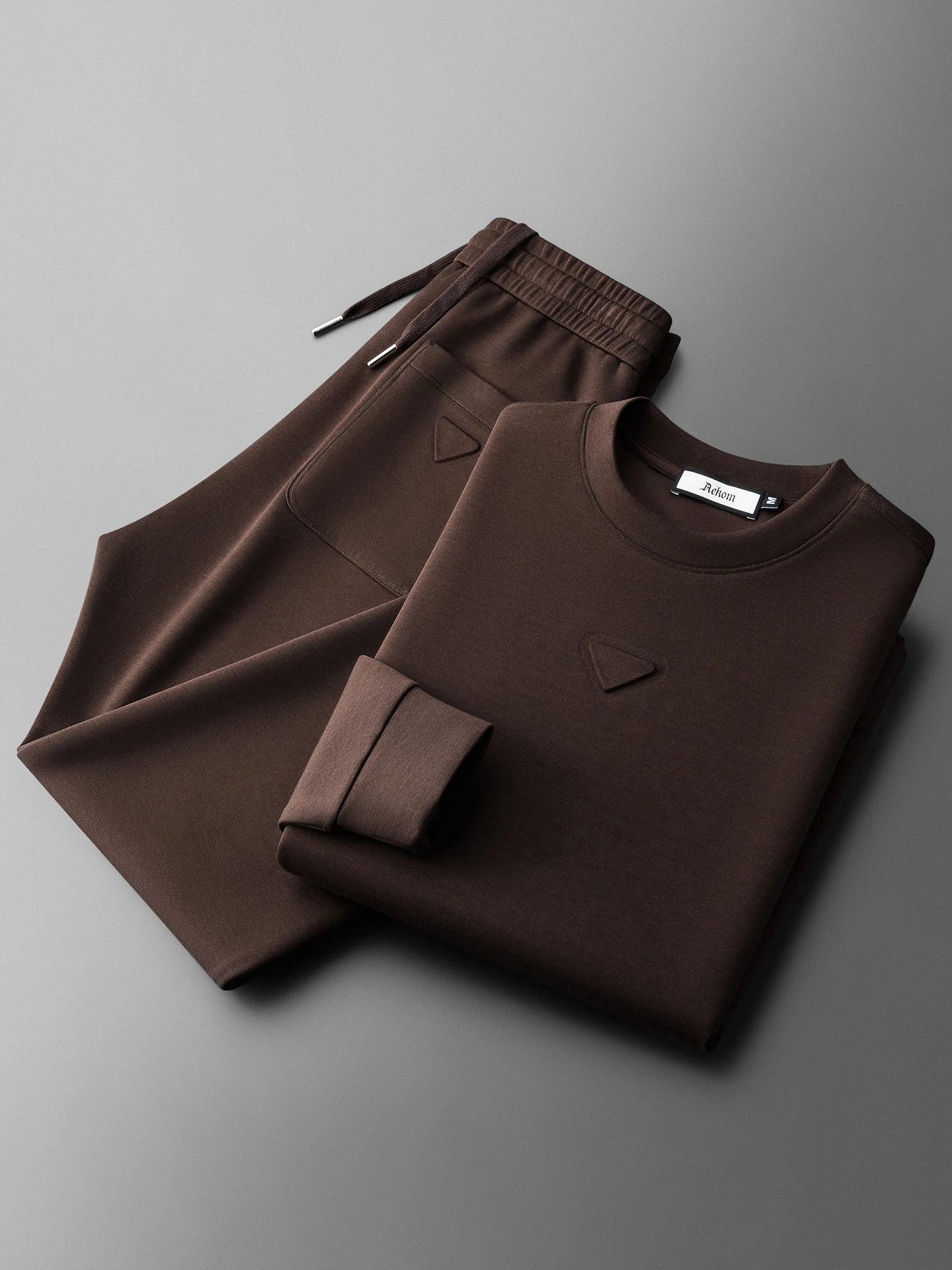 

JSBD Autumn Light Luxury Simple and Light Modal cotton air layer Sweatshirt two-piece Men's casual round-neck sport set