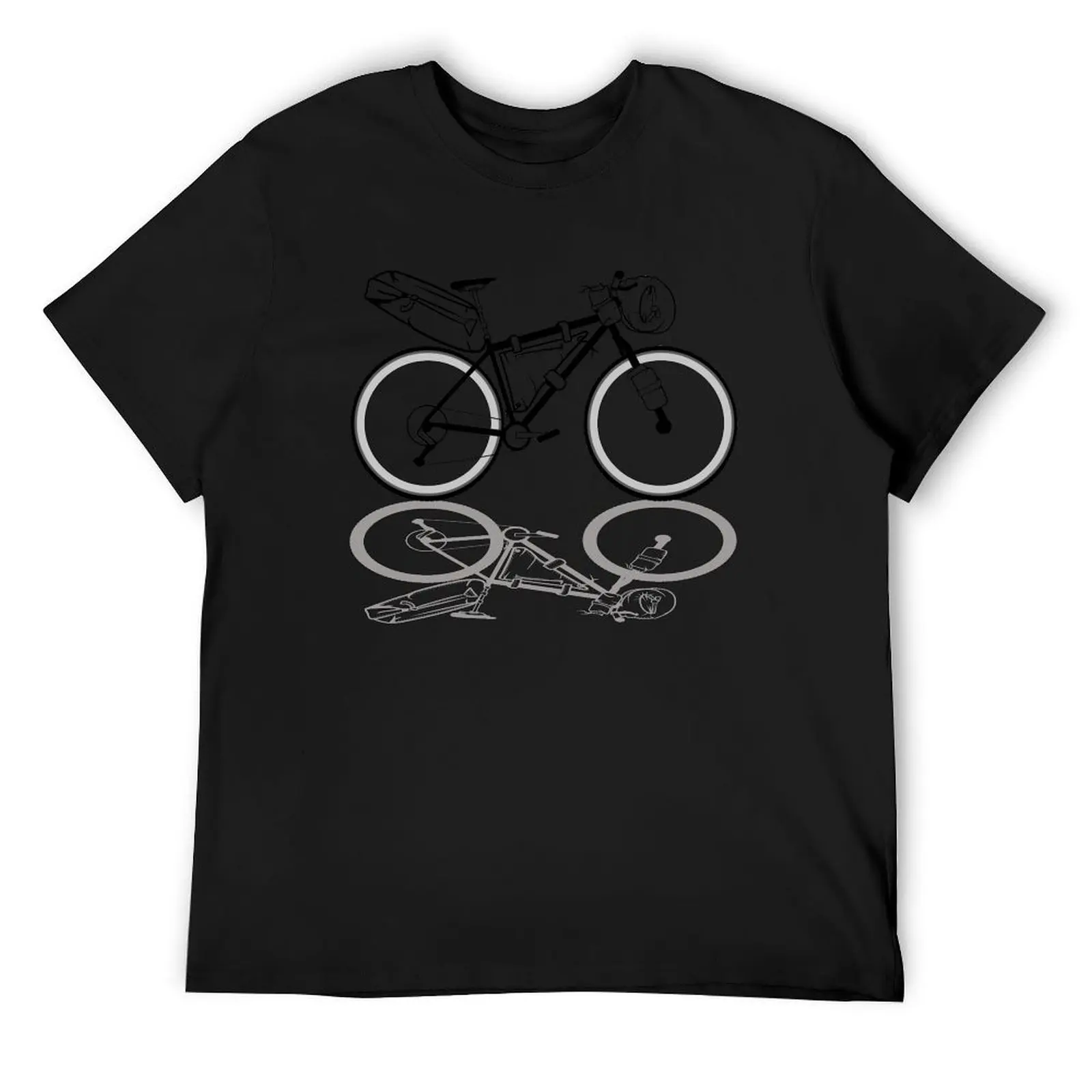 Bikepacking bike T-Shirt korean fashion customs aesthetic clothes blue archive mens t shirts pack