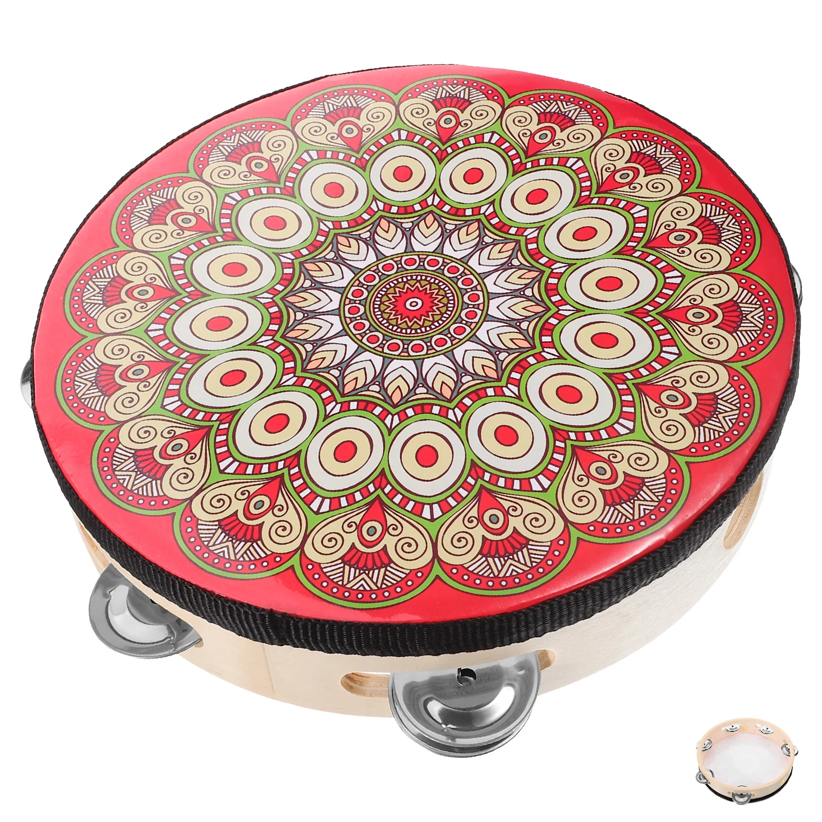 Tambourine Drum Dance Tambourines for Kids Percussion Music Drums Wood Hand Single Row