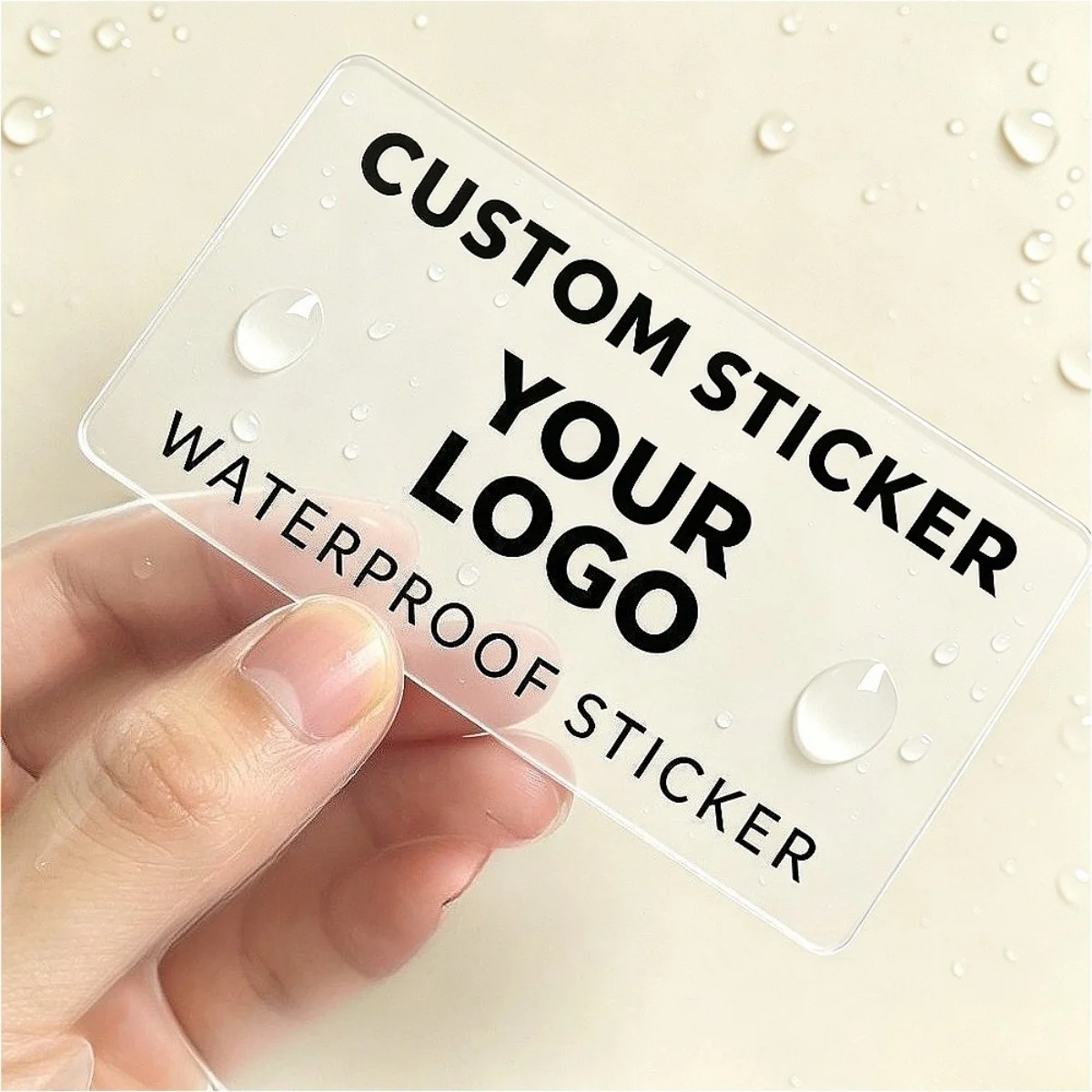 1 Custom Rectangular Text Sticker – Self-Adhesive Label – Suitable for Business, Gifts, and Packaging Decoration