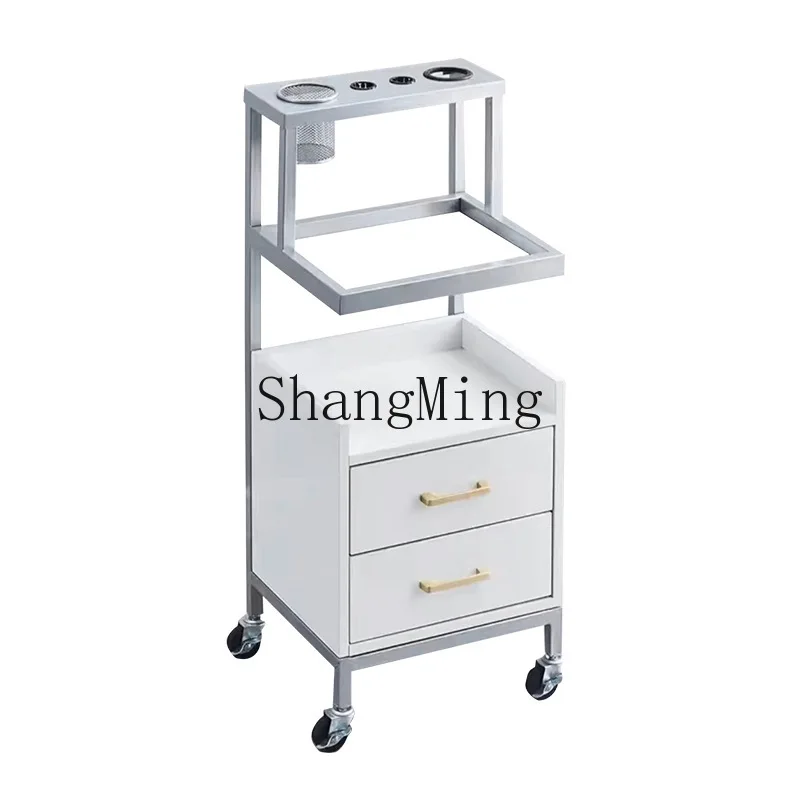 Lemari Peralatan Pangkas Rambut SM, Troli Perlengkapan Salon Kecantikan, Rak Multifungsi untuk Toko Rambut