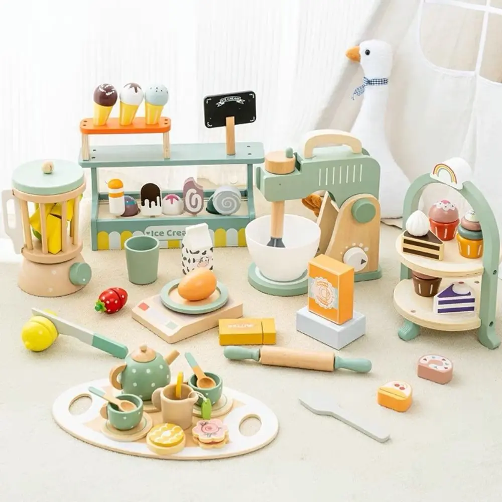 Tetera y juego de té simulado de tamaño Mini, diseño de simulación, juego de simulación, Mini tienda de desayuno, juguetes para jugar a las casitas, juegos de rol