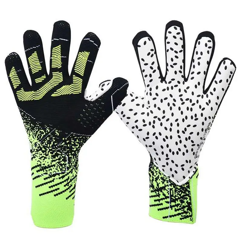 Soccer Goalie Gloves Professional Soccer Goalie Gloves Wear-Resistant Goalkeeper Gloves With Finger Support And Latex Palm Grips