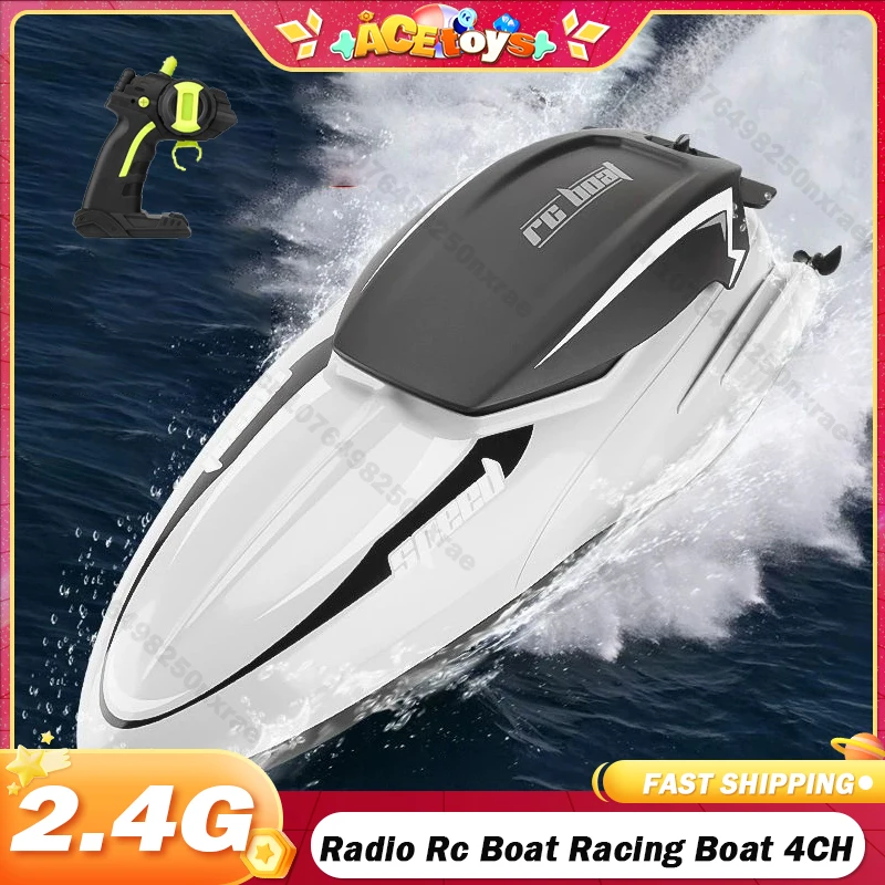 2.4G Radio Rc Boat Racing Boat High Speed Speedboat 20Mins Battery 4Ch Dual Motor Waterproof Remote Control Ship Toy Boy Gifts